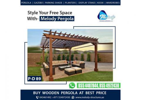 Home And Garden Pergola in Dubai | Balcony Attached Wooden Pergola in UAE