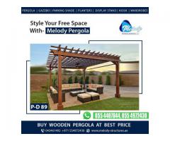 Home And Garden Pergola in Dubai | Balcony Attached Wooden Pergola in UAE