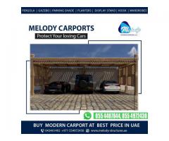 Car Wooden Shades in Dubai | Wooden Car Parking Shades Suppliers UAE