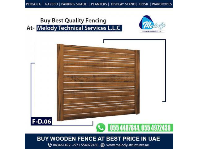 Wooden Fence in Dubai | Buy Privacy Fence | Garden Fence