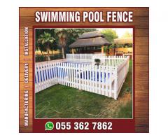 Wall Boundary Wooden Fences in Uae | Villa Privacy Fence | Swimming Pool Fences.