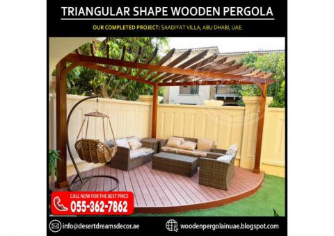 Best Pergola Manufacturer in Uae | High Quality Wood | Weather Resistance Wood Polished.