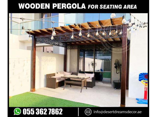 Wooden Pergola Designs in Uae | Backyard Garden Pergola.