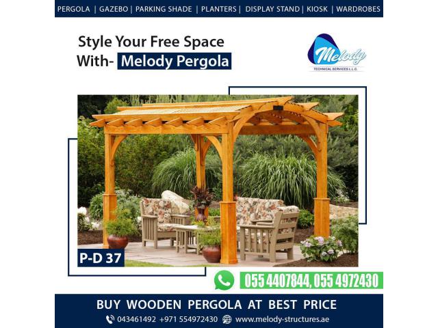 Pergola in Jumeirah Park | Pergola in Dubai Hills | Wooden Pergola Suppliers