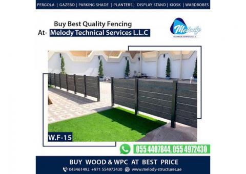 Wooden Fence At Melody Structure Dubai | Privacy Fence | WPC Fence