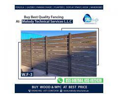 Wooden Fence At Melody Structure Dubai | Privacy Fence | WPC Fence