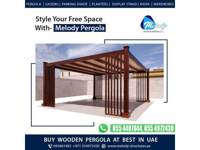 Pergola in Abu Dhabi Golf Garden | Pergola Suppliers | Wooden Pergola in UAE