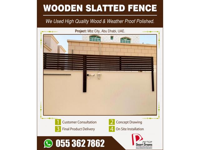 Privacy Wooden Fences Panels in Uae | Supply and Install Wood Fences in Uae.