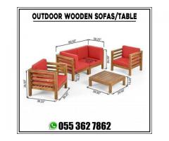 Outdoor Wooden Sofa Chair in Uae | Wooden Furniture Manufacturer and Suppliers in Uae.