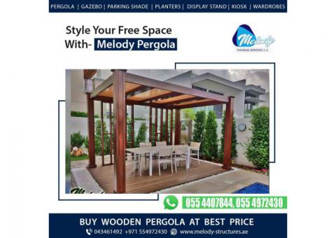 Wooden Pergola in Abu Dhabi | Pergola Suppliers | Garden Pergola in UAE