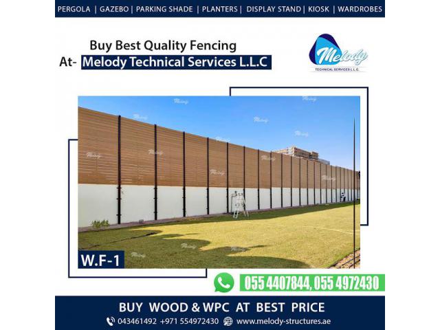 WPC Fence in Abu Dhabi | Garden Privacy Fence | Wooden Fence Suppliers in UAE