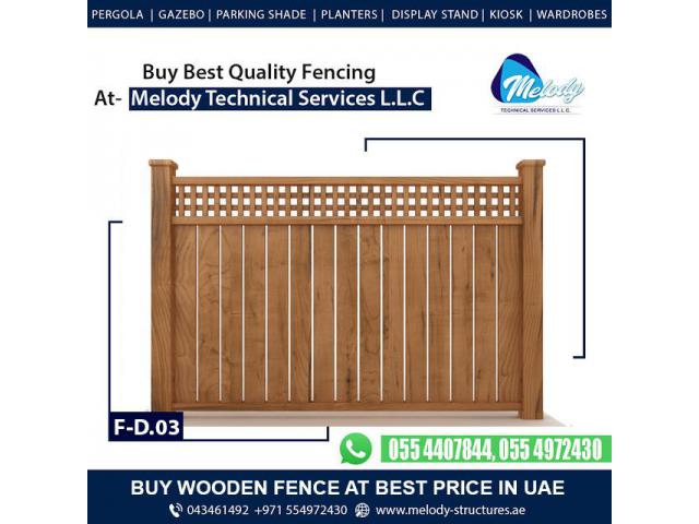 WPC Fence in Abu Dhabi | Garden Privacy Fence | Wooden Fence Suppliers in UAE