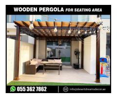 Garden Pergola Design in Uae | Sun Shades Wooden Pergola | Dubai.