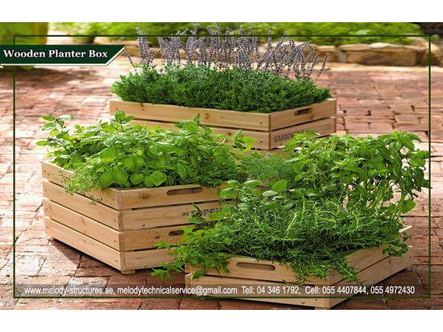 wooden planter box Manufacture in Abu Dhabi | Vegetable Planter box suppliers in UAE