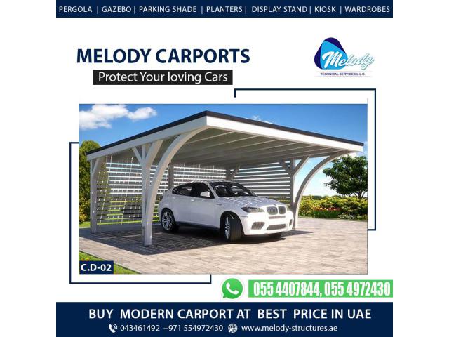 Wooden Carports in Dubai | Aluminum Car Parking Shades | Car Parking Shades Suppliers UAE
