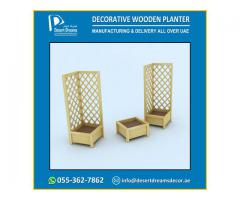 Decorative Wooden Planter Box | Wooden Pallets Box Suppliers in Uae.