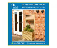 Decorative Wooden Planter Box | Wooden Pallets Box Suppliers in Uae.