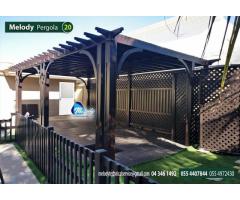 wooden pergola supply with fixing in UAE