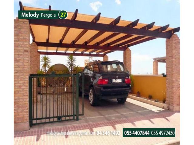 wooden pergola supply with fixing in UAE