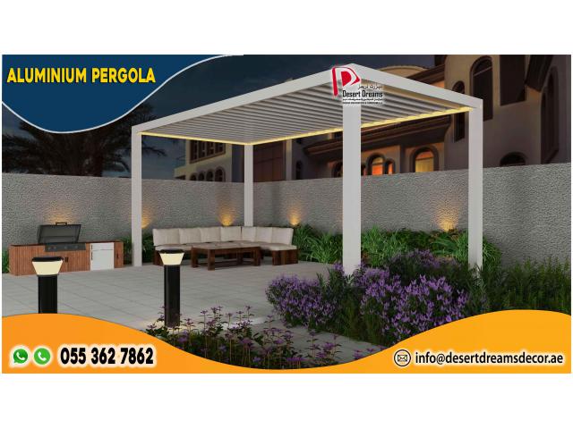 Wooden Pergola Triangular Shape in Uae | Modern Design Pergola | Aluminium Pergola.