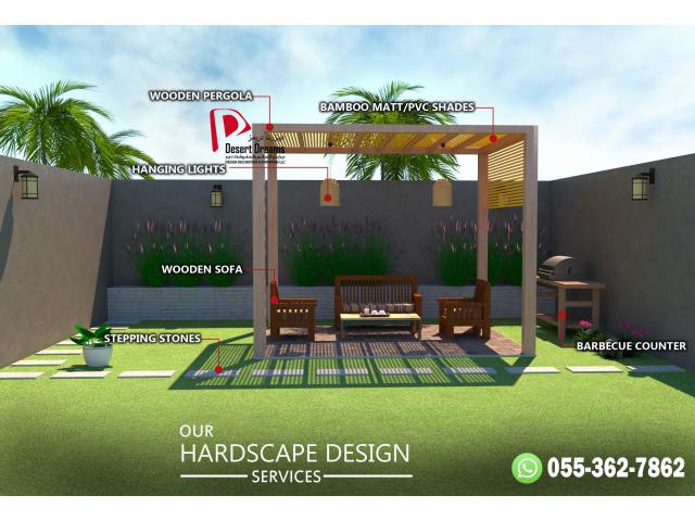 Wooden Pergola Triangular Shape in Uae | Modern Design Pergola | Aluminium Pergola.