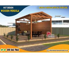 Wooden Pergola Triangular Shape in Uae | Modern Design Pergola | Aluminium Pergola.