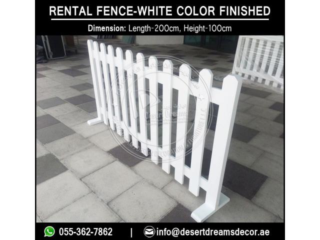 Free Standing White Picket Fence Supplies in Uae | Multi-Color Fences.