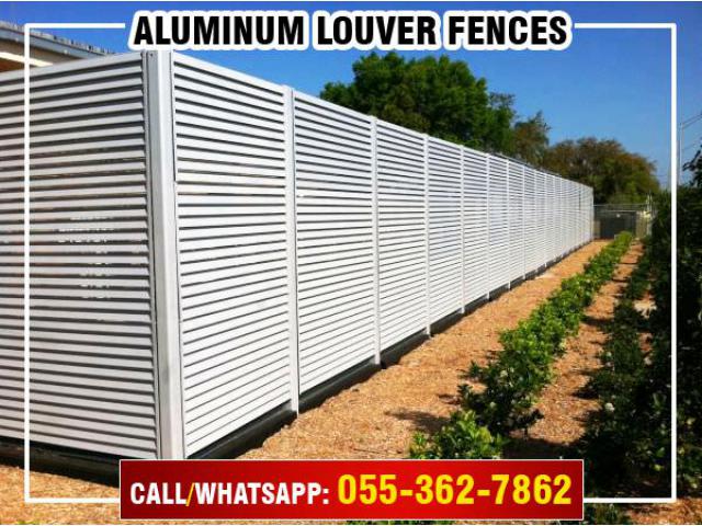 Aluminium Privacy Fences in Arabian Ranches Villa Dubai, Aluminium Slatted Fence.