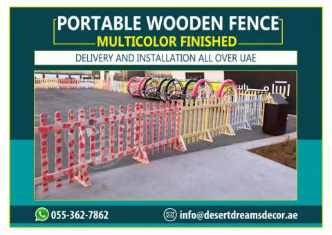 Events Fencing Suppliers in Uae | White Picket Fences | Brown Color Fences.
