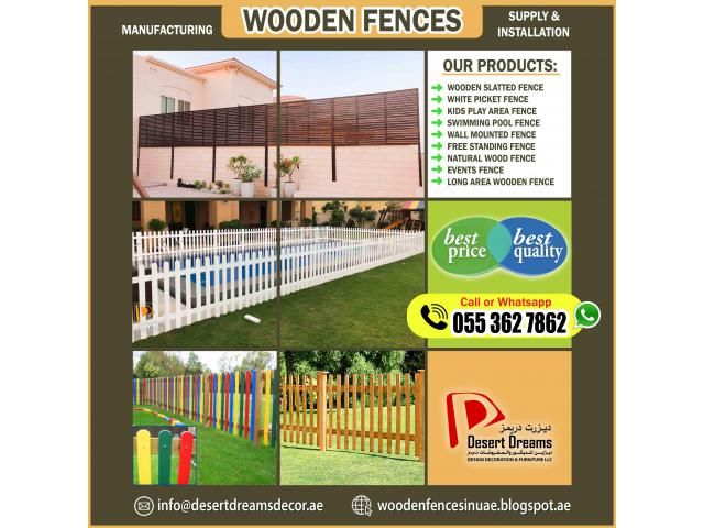 Wooden Slatted Panels in Uae | Privacy Wooden Fences Dubai and Abu Dhabi.
