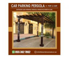 Wooden Car Parking Shades in Uae | Car Parking Aluminum Pergola Uae.