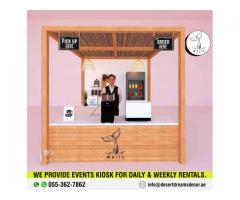 Coffee Kiosk and Ice Creams Kiosk for Events in Uae | Rental Fences | Daily Rental | Weekly Rental.