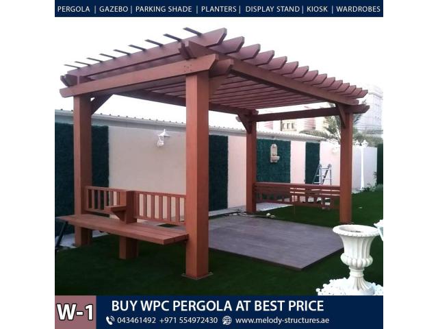 Wooden Pergola in Dubai | WPC Pergola installation in UAE