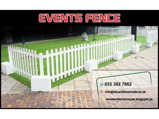 We Provide Rental Fences in Uae | White Picket Fences | Brown Color Fences | Abu Dhabi.
