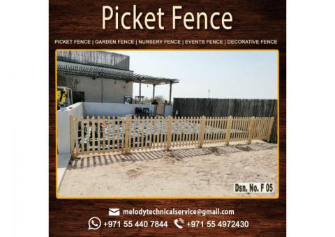 Wooden Fence in The Lakes Dubai | Picket Fence in Green community