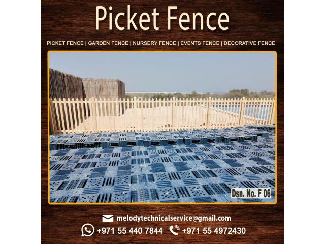 Wooden Fence in The Lakes Dubai | Picket Fence in Green community