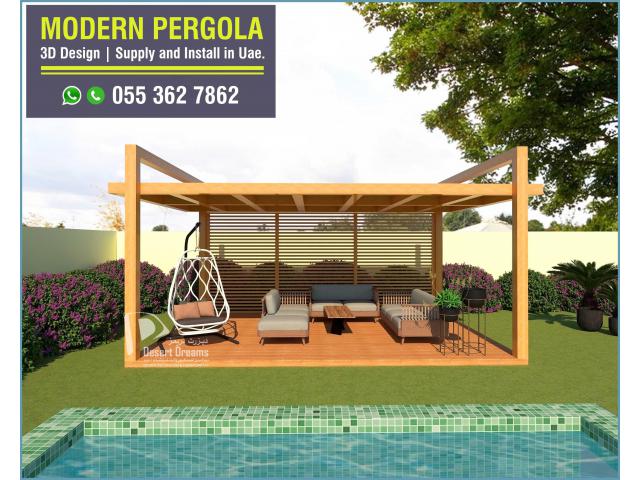 Modern Design Pergola in Uae | Arabian Ranches | Garden Pergola in Uae.