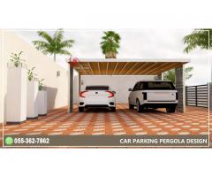 Aluminum Car Parking Shades in Uae | Wooden Car Parking Pergola | Jumeirah -1.