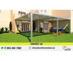 Creative Aluminum Pergola Design in Uae | Hidd Al Saadiyat | Aluminum Modern Pergola.