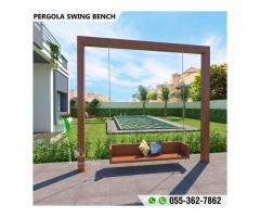 Wooden Pergola in Abu Dhabi | Saadiyat Island | Sitting Area Pergola Design Uae.