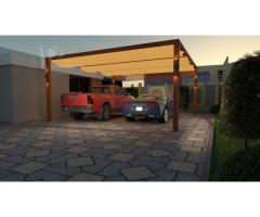 Car Parking Shades Aluminum Structure and Wooden Structure in Uae.