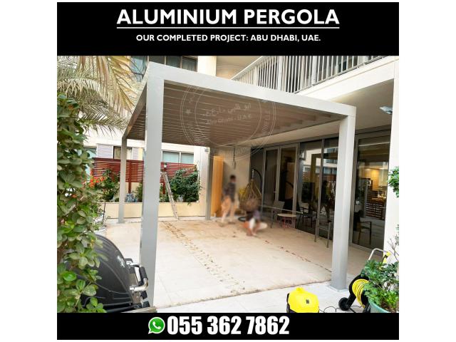 Aluminum Pergola Shades in Uae | Aluminum Louver Roofing Pergola.