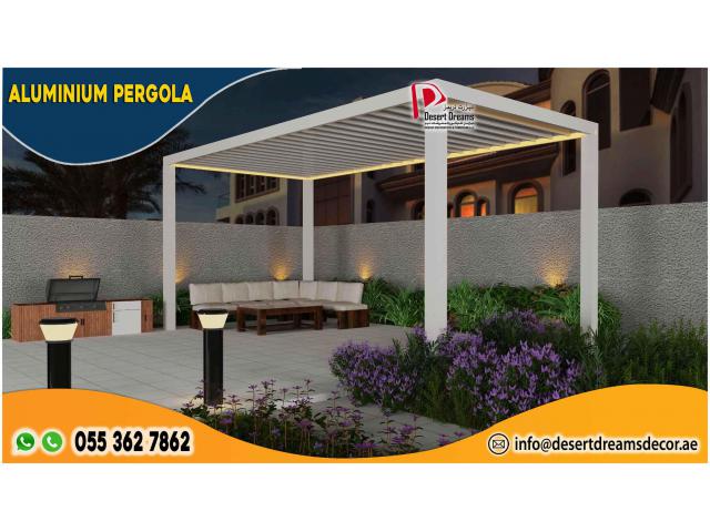 Aluminum Pergola Shades in Uae | Aluminum Louver Roofing Pergola.