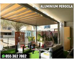 Aluminum Pergola Shades in Uae | Aluminum Louver Roofing Pergola.