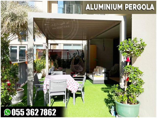 Aluminum Pergola Shades in Uae | Aluminum Louver Roofing Pergola.