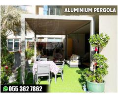 Aluminum Pergola Shades in Uae | Aluminum Louver Roofing Pergola.