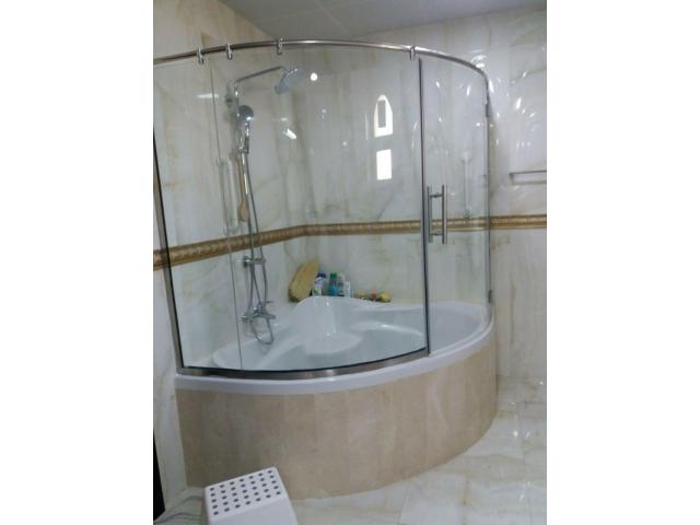 BROKEN GLASS REPLACEMENT, SHOWER GLASS PARTITION