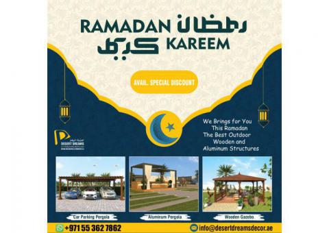 Wooden Pergola Uae | Call us Today for Special Discount | Ramadan Kareem Offer.