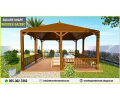 Wooden Gazebo in Uae | Best Price | Square Shape Gazebo | Al Ain | Abu Dhabi.