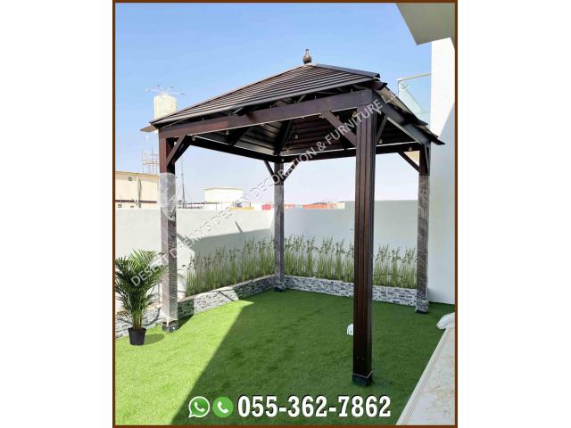 Wooden Gazebo in Uae | Best Price | Square Shape Gazebo | Al Ain | Abu Dhabi.